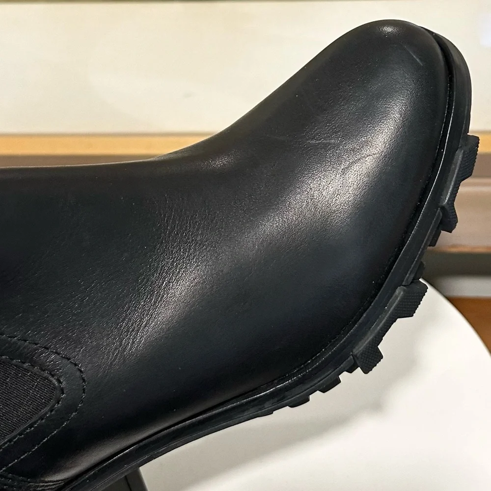 🌹RAG & BONE🌹 Shiloh Mid Leather Chelsea Boot In Black Size: 41 - Picture 11 of 16